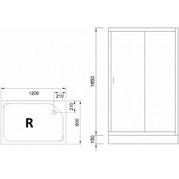 Royal Bath Душевой уголок RB 8120НP-C R