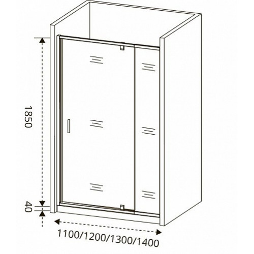 Good Door Душевое ограждение ORION WTW-PD-140-C-CH