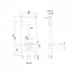 Инсталляция для унитаза OLI Wc Frame 880462 50x115