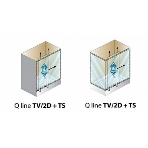 Kolpa San Душевая дверь в нишу Q-line TV/2D 110