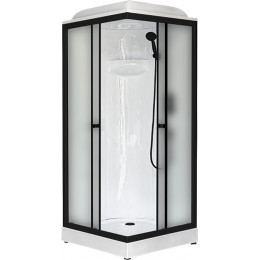 Royal Bath Душевая кабина HP RB 80HP1-M-BL 80x80 стекло матовое профиль черный матовый