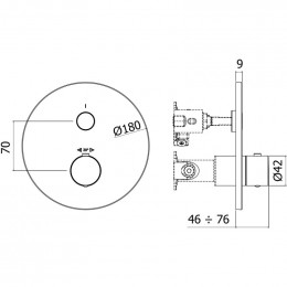 Смеситель для душа Paffoni Compact Box CPT013HGSP матовое золото