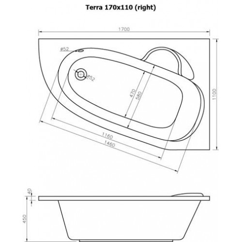 Alpen Фронтальный экран Terra 170x110 R