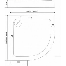 Good Door Поддон для душа Раунд R 100х100