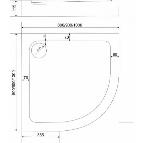 Good Door Поддон для душа Раунд R 100х100