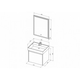 Aquanet Мебель для ванной Nova Lite 60 дуб рошелье
