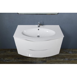BelBagno Тумба с раковиной SMILE BB900TVC/BL Bianco Lucido