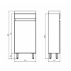 ASB-Mebel Тумба с раковиной Марко 40 белый/дуб золотой