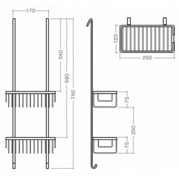 Roltechnik Подвесная полка для душа "SHELF UNI"