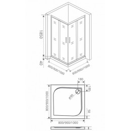 Good Door Душевой уголок INFINITY CR -100-C-CH