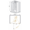 Cezares Душевая дверь в нишу VERONA-W-B-12-90-C-Cr