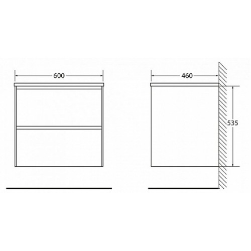 BelBagno Тумба с раковиной PIETRA 600 Stone