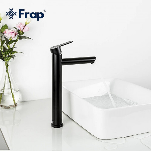 Смеситель для раковины Frap F10801-62 черный матовый