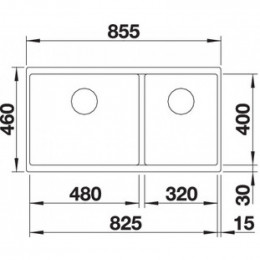 Кухонная мойка Blanco Subline 480/320-U, белый