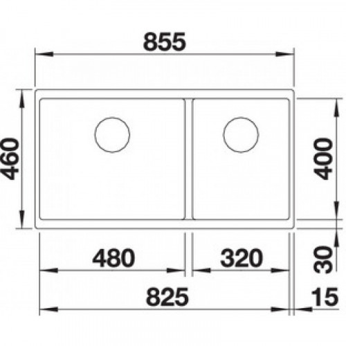 Кухонная мойка Blanco Subline 480/320-U, белый