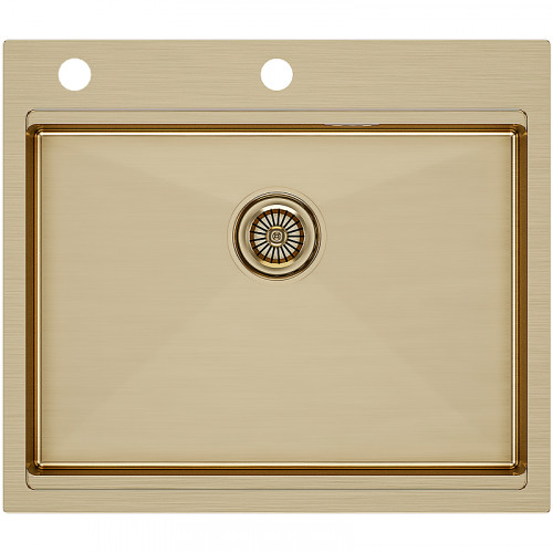 Мойка для кухни Paulmark Brim-Pro PM705951-BG 59x51 брашированное золото