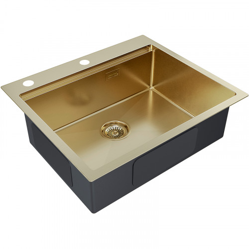 Мойка для кухни Paulmark Brim-Pro PM705951-BG 59x51 брашированное золото