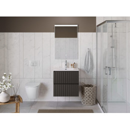 BelBagno Тумба с раковиной Uno 60 подвесная Темно-Серый матовый с раковиной BB-8099-60