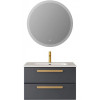 BelBagno Мебель для ванной Eco Cer-N 80 CZR-8095-80 grafito ручки сатиновое золото