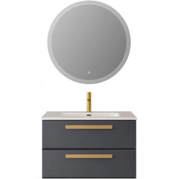 BelBagno Мебель для ванной Eco Cer-N 80 CZR-8095-80 grafito ручки сатиновое золото