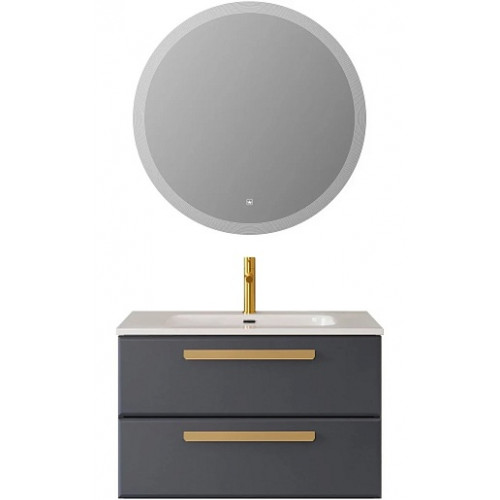 BelBagno Мебель для ванной Eco Cer-N 80 CZR-8095-80 grafito ручки сатиновое золото