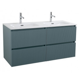 BelBagno Тумба с раковиной Uno 120 с 2 чашами подвесная Голубой матовый с раковиной CZR-8073-120-2