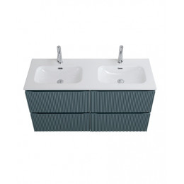BelBagno Тумба с раковиной Uno 120 с 2 чашами подвесная Голубой матовый с раковиной CZR-8073-120-2
