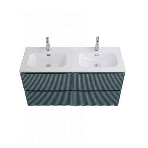 BelBagno Тумба с раковиной Uno 120 с 2 чашами подвесная Голубой матовый с раковиной CZR-8073-120-2