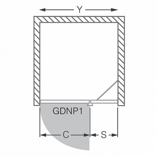 Roltechnik Душевая дверь "GDNP1 1500"