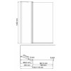 WasserKRAFT Шторка на ванну Berkel 48P02-110WHITE Fixed