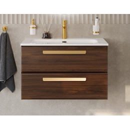 BelBagno Мебель для ванной Eco Cer-N 80 CZR-8073-80 орех шоколад софт ручки сатиновое золото