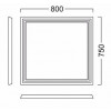 Kerama Marazzi Зеркало Pompei 80 белое