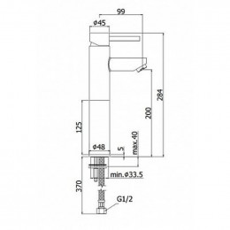 Смеситель для раковины Paffoni Stick SK071HST120 Сталь