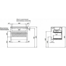 Aquanet Тумба с раковиной Алвита New 70 2 ящика подвесная антрацит матовая