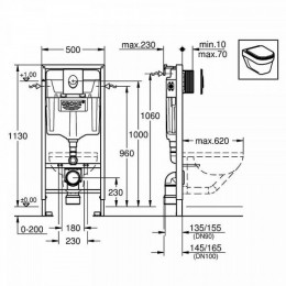 Инсталляция для унитаза Grohe Rapid SL 38721000