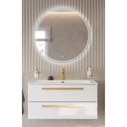 BelBagno Мебель для ванной Eco Cer-N 100 CZR-8073-100 bianco opaco ручки сатиновое золото