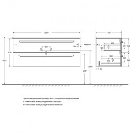 BelBagno Мебель для ванной Eco Cer-N 120 CZR-8073-120 grafito ручки сатин