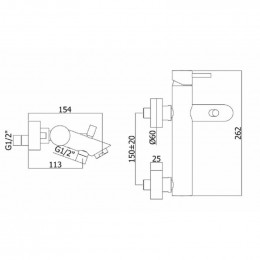 Смеситель для ванны Paffoni Light LIG022ST цвет сталь