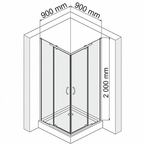 WasserKRAFT Душевой уголок Leine 35P03