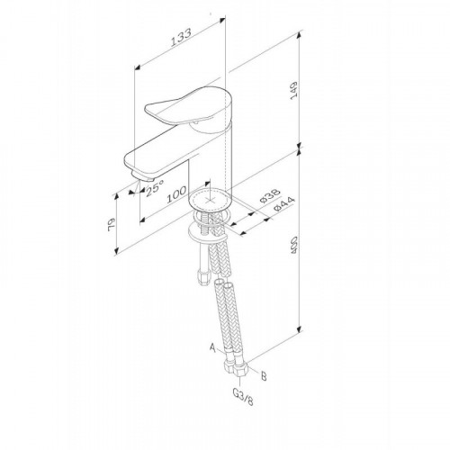 Смеситель для умывальника Am.Pm X-Joy F85A02133 белый