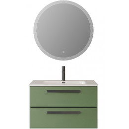 BelBagno Мебель для ванной Eco Cer-N 80 CZR-8095-80 фисташковый софт ручки матовые чёрные