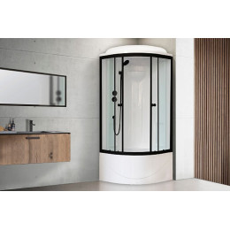 Royal Bath Душевая кабина ВК RB 90BK1-T-BL 90x90 стекло прозрачное профиль черный матовый