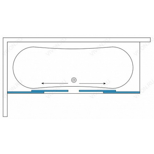 Aessel Шторка на ванну Aessel Танго (белый профиль)