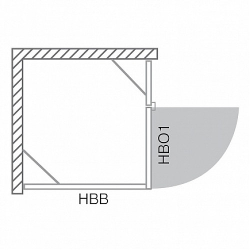 Roltechnik Душевая дверь HBO1/1000 распашная