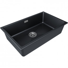 Мойка для кухни Paulmark Lumi UNI LU74-BLM 74x46 черный металлик
