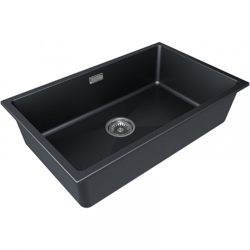 Мойка для кухни Paulmark Lumi UNI LU74-BLM 74x46 черный металлик