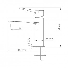 Смеситель для раковины WasserKRAFT Bever 2403 черный