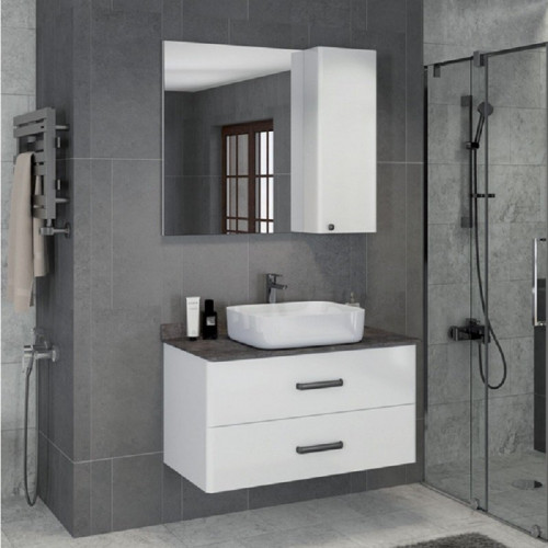 Зеркальный шкаф Comfortу Амстердам-95 белый