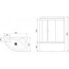 Royal Bath Душевая кабина ALP RB 170ALP-C-R/b/g 170x100 R стекло матовое профиль белый