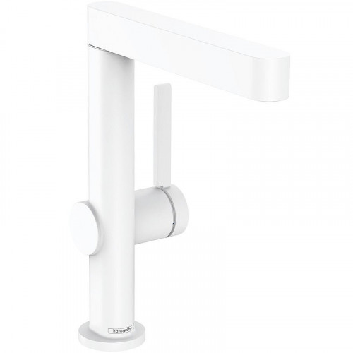 Смеситель для раковины Hansgrohe Finoris 76060700 с донным клапаном белый матовый